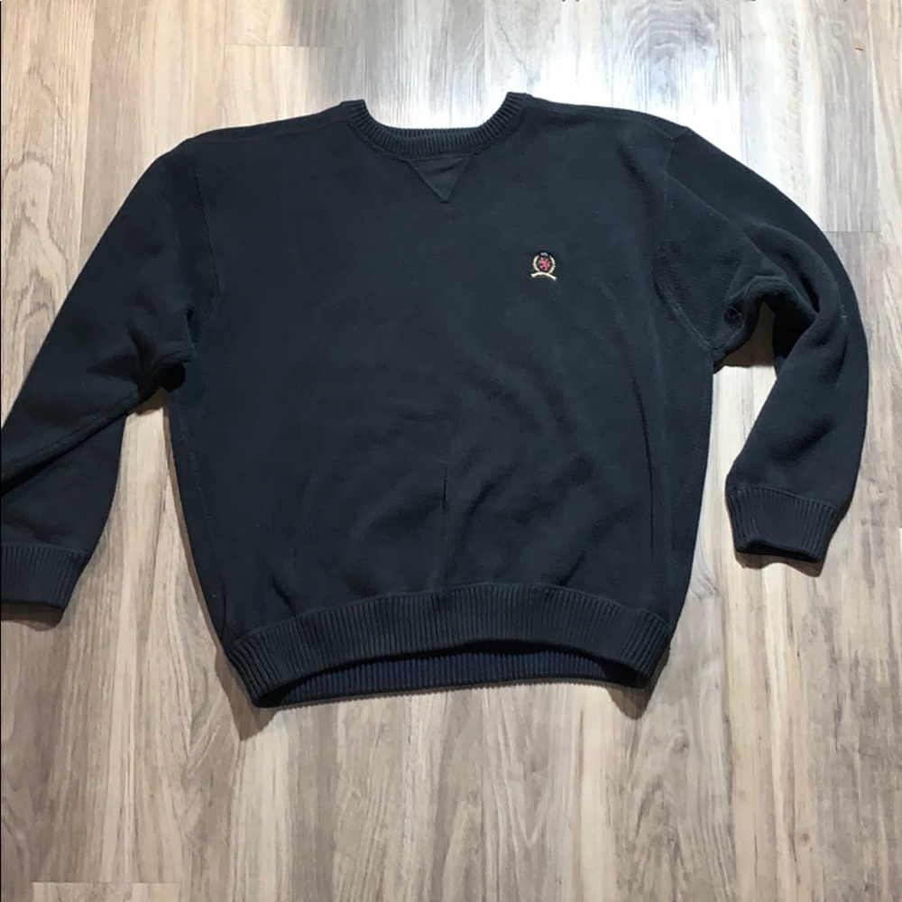 VINTAGE Men Tommy Hilfiger black sweater